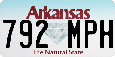 AR license plate 792MPH