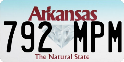 AR license plate 792MPM