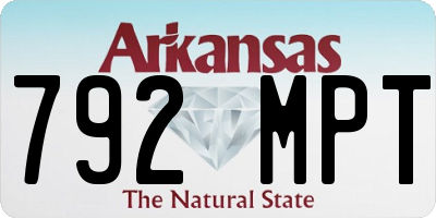 AR license plate 792MPT