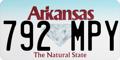 AR license plate 792MPY