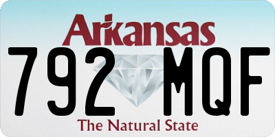AR license plate 792MQF