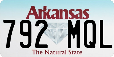 AR license plate 792MQL