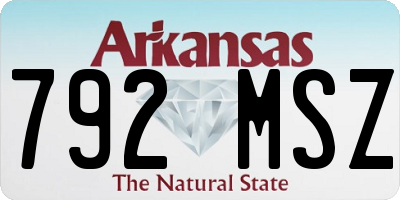 AR license plate 792MSZ