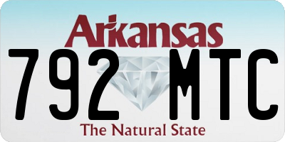 AR license plate 792MTC