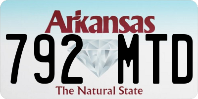 AR license plate 792MTD
