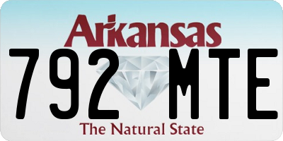 AR license plate 792MTE