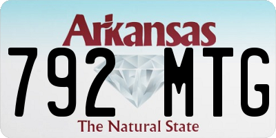 AR license plate 792MTG
