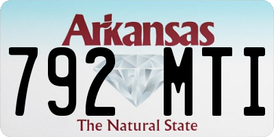 AR license plate 792MTI