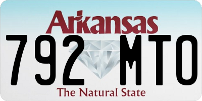 AR license plate 792MTO