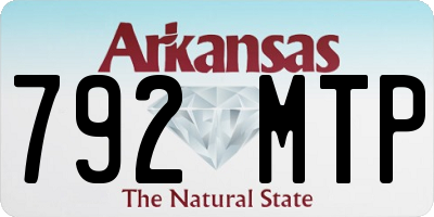 AR license plate 792MTP