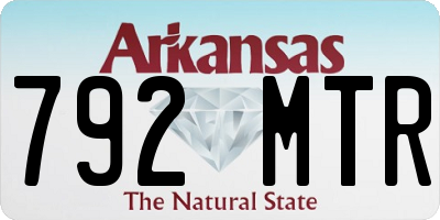 AR license plate 792MTR