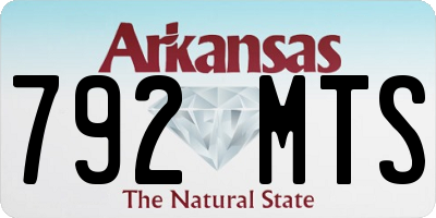 AR license plate 792MTS