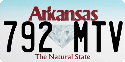 AR license plate 792MTV