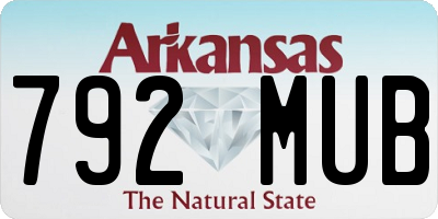 AR license plate 792MUB