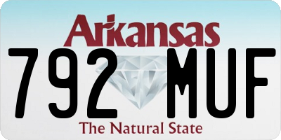 AR license plate 792MUF