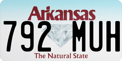 AR license plate 792MUH