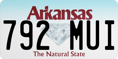 AR license plate 792MUI