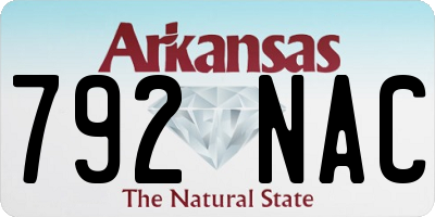 AR license plate 792NAC