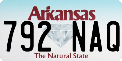 AR license plate 792NAQ