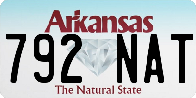 AR license plate 792NAT
