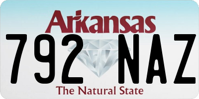 AR license plate 792NAZ
