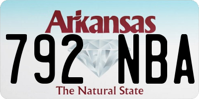 AR license plate 792NBA