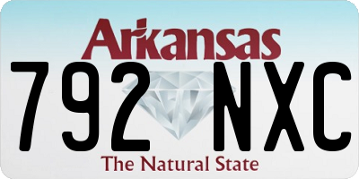 AR license plate 792NXC