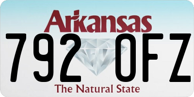 AR license plate 792OFZ