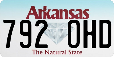AR license plate 792OHD