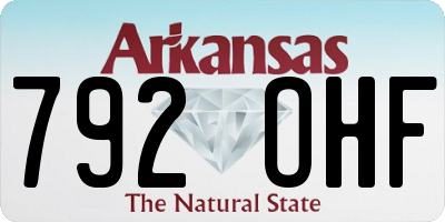 AR license plate 792OHF