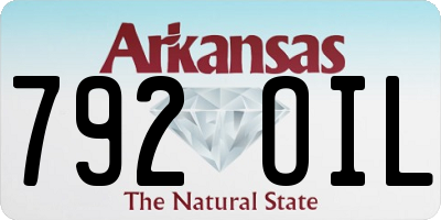 AR license plate 792OIL