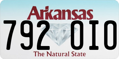AR license plate 792OIO