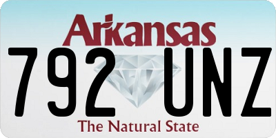 AR license plate 792UNZ