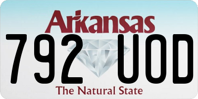 AR license plate 792UOD