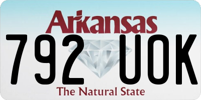 AR license plate 792UOK