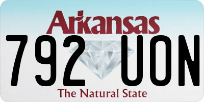 AR license plate 792UON