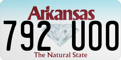 AR license plate 792UOO