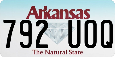 AR license plate 792UOQ