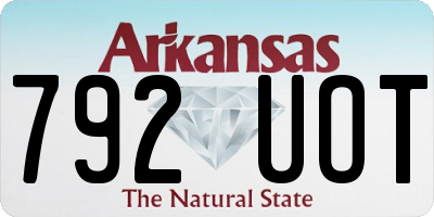 AR license plate 792UOT