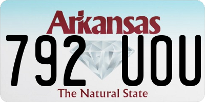 AR license plate 792UOU