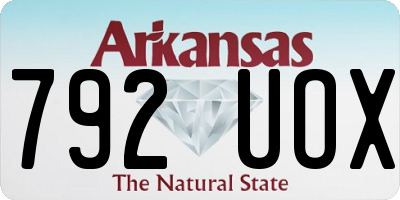AR license plate 792UOX