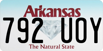 AR license plate 792UOY