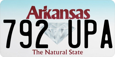 AR license plate 792UPA