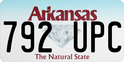 AR license plate 792UPC