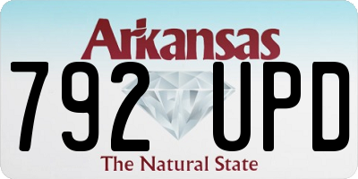 AR license plate 792UPD
