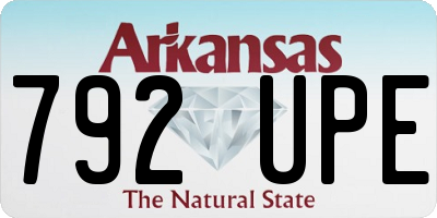 AR license plate 792UPE