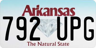 AR license plate 792UPG
