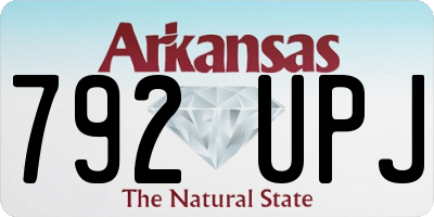 AR license plate 792UPJ