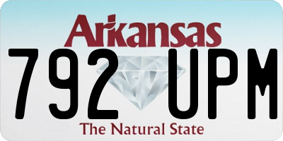 AR license plate 792UPM