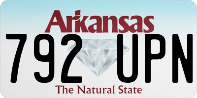 AR license plate 792UPN